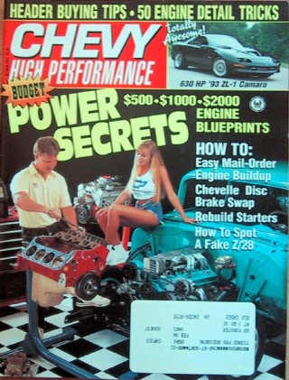 CHEVY HIGH PERFORMANCE 1993 OCT - '55 VETTE, BAD ZL-1